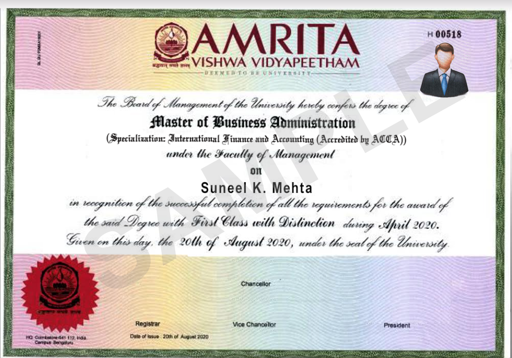 mba international finance and accounting certificate