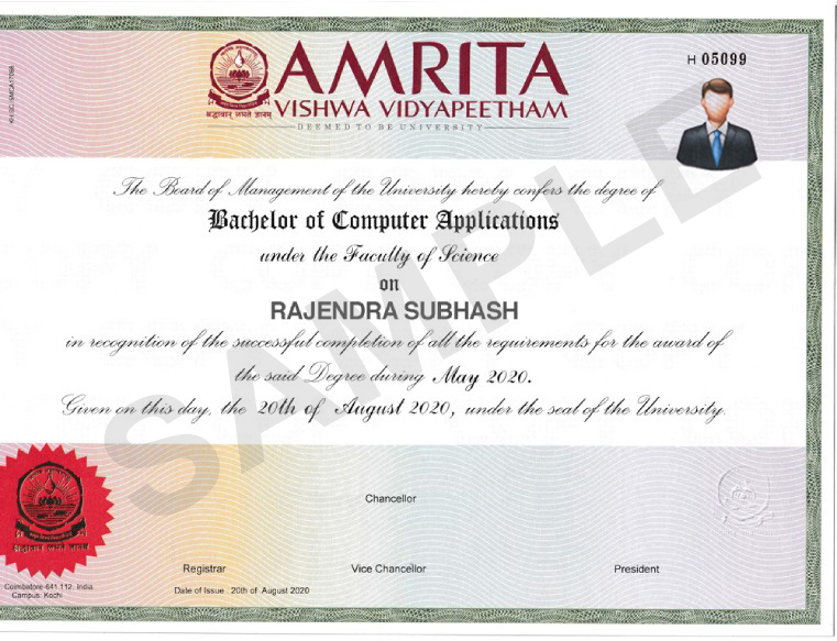 bca certificate